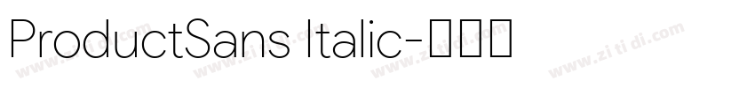 ProductSans Italic字体转换